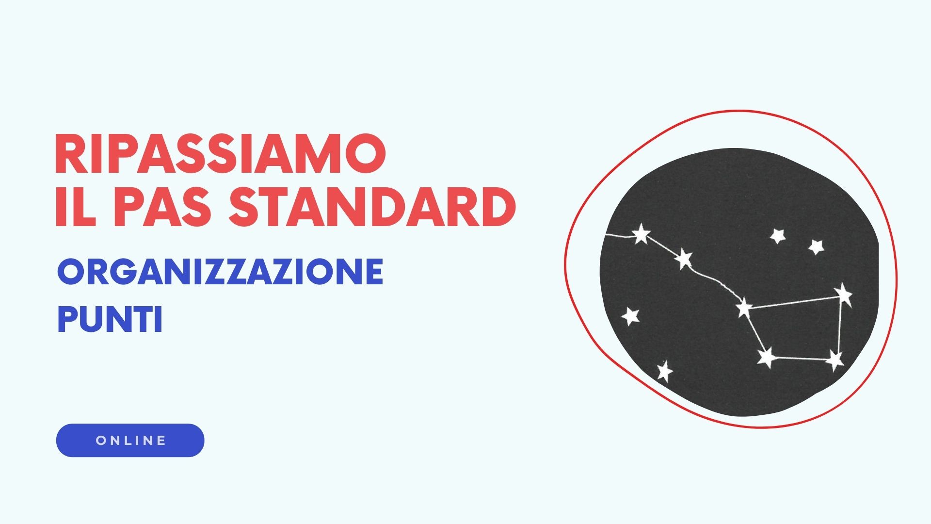 Ripassiamo ORGANIZZAZIONE PUNTI - PAS Standard