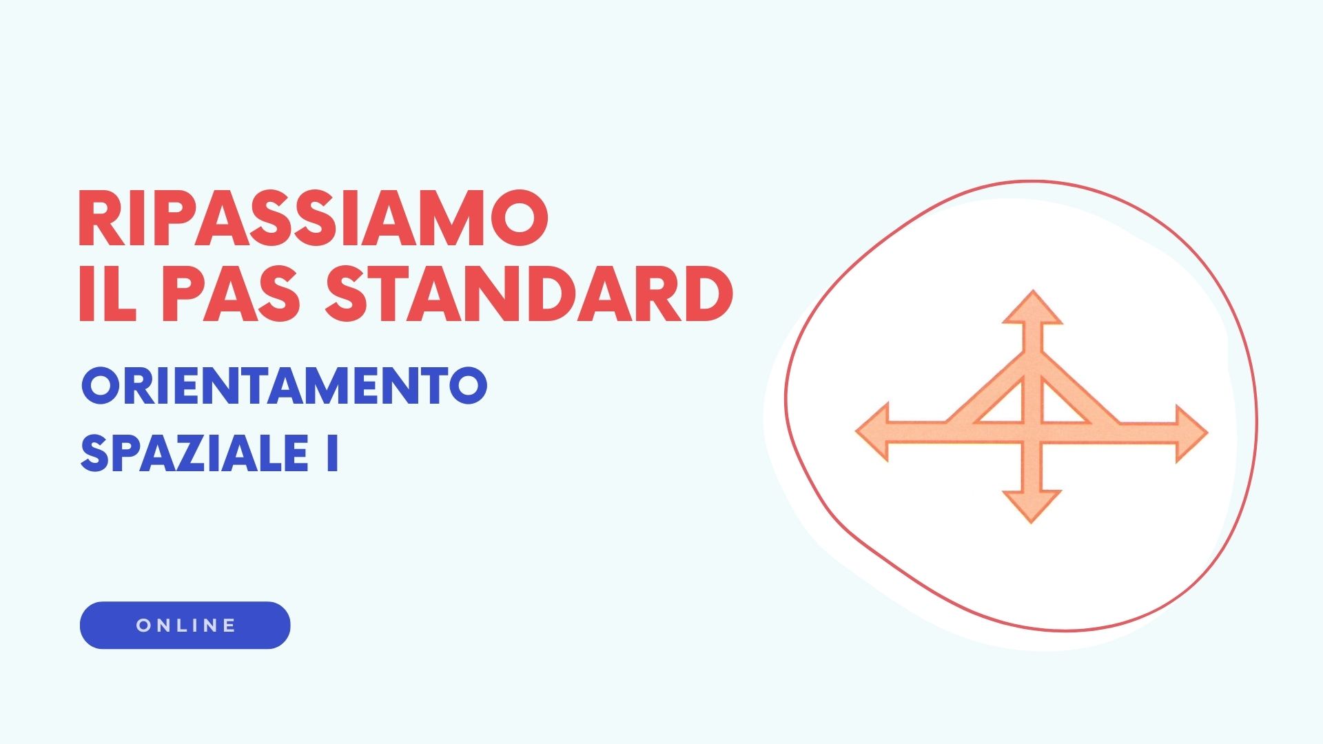 Ripassiamo ORIENTAMENTO SPAZIALE I - PAS Standard